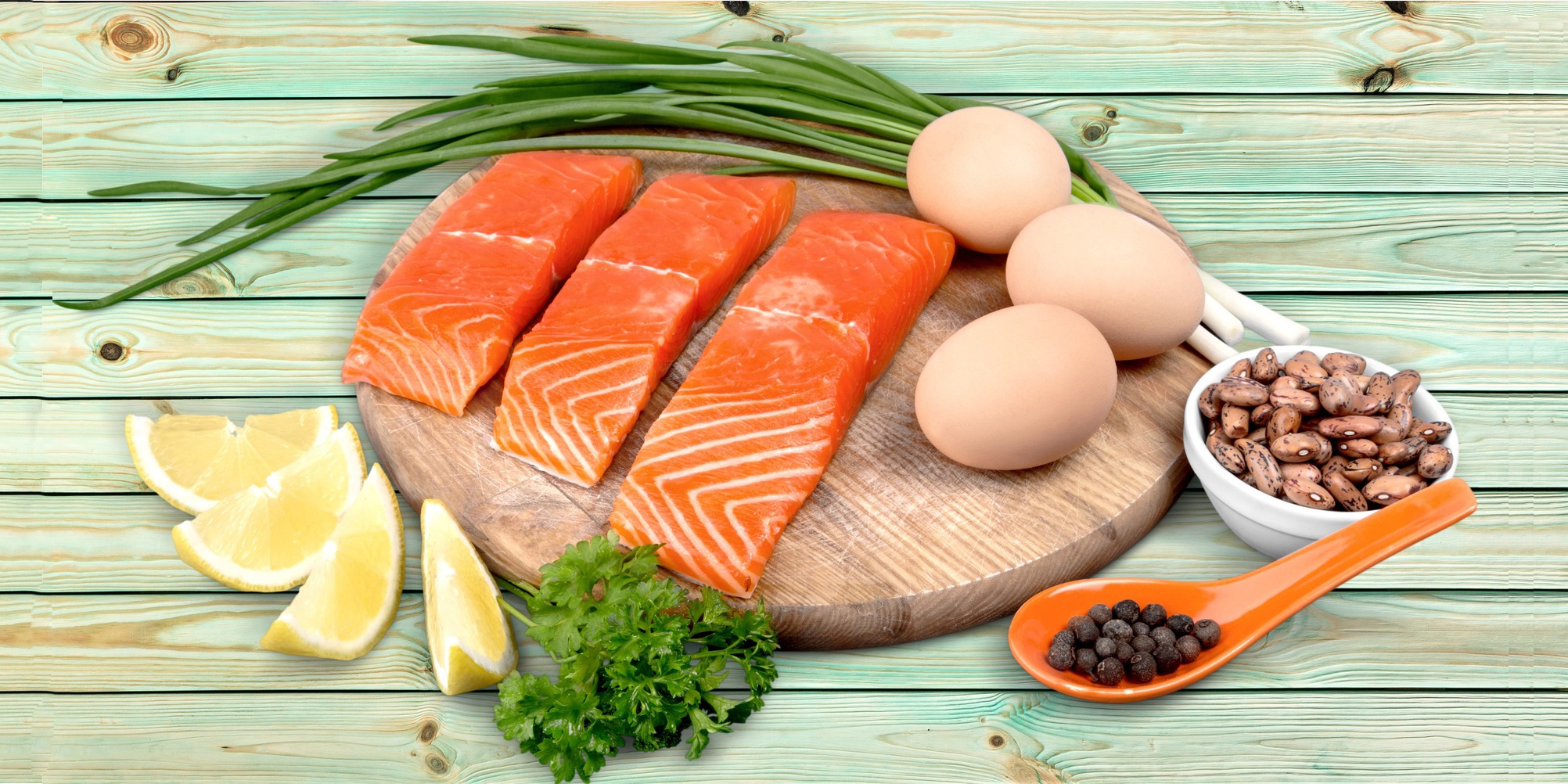 Alimentos para preparar un plato de salmón al horno